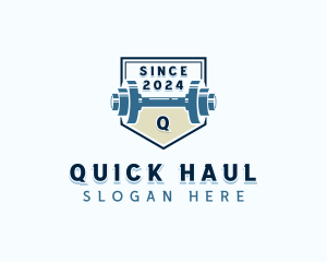 Dumbbell Weights Gym logo design