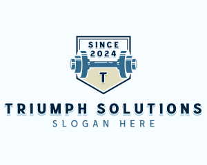 Dumbbell Weights Gym logo design