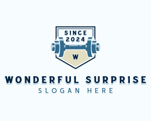 Dumbbell Weights Gym logo design