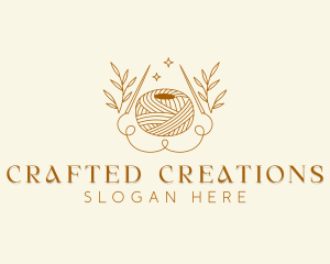 Crochet Yarn Weaving logo design