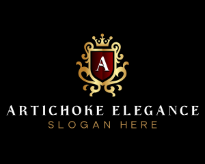 Elegant Shield Crest logo design