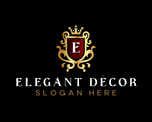 Elegant Shield Crest logo design