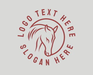 Minimalist Horse Animal logo