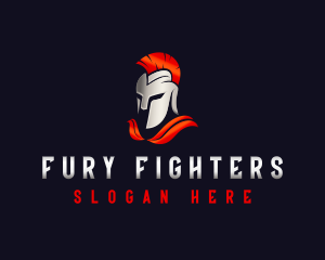 Spartan Warrior Fighter logo design