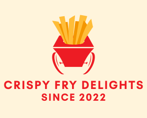 French Fries Cart  logo design