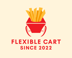 French Fries Cart  logo design