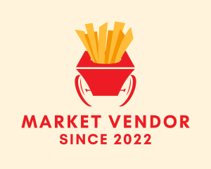 French Fries Cart  logo design