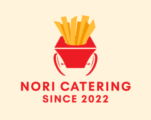 French Fries Cart  logo design