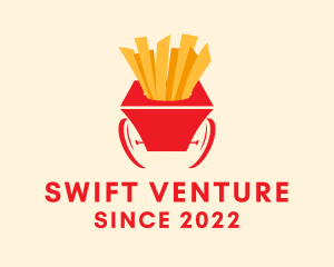 French Fries Cart  logo design