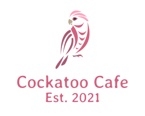 Pink Cockatiel Bird logo