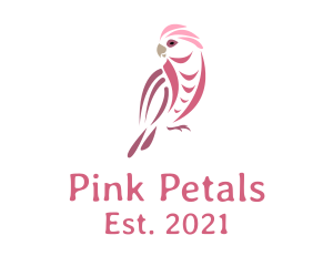 Pink Cockatiel Bird logo design