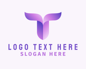 Gradient Purple Letter T logo