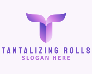 Gradient Purple Letter T logo design