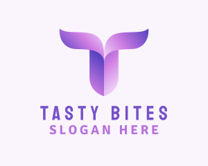 Gradient Purple Letter T logo design