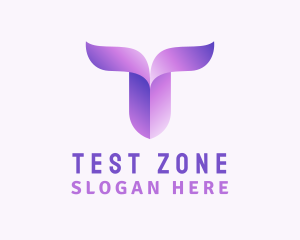 Gradient Purple Letter T logo design