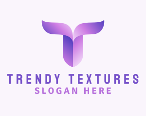 Gradient Purple Letter T logo design