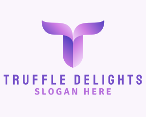 Gradient Purple Letter T logo design