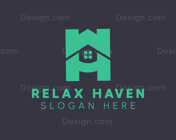 House Real Estate Letter H Logo