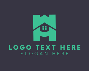 House Real Estate Letter H logo design