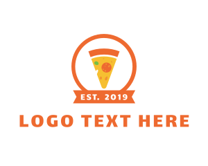 Orange Pizza Slice logo design