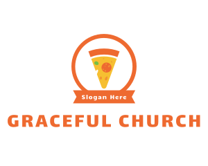 Orange Pizza Slice Logo