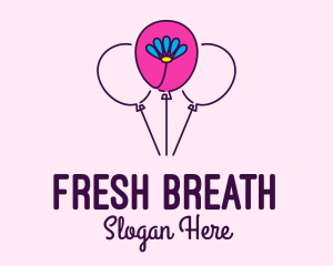 Flower Balloon Decor logo design