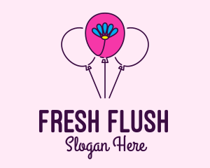 Flower Balloon Decor logo design