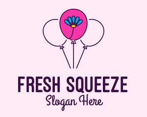 Flower Balloon Decor logo design