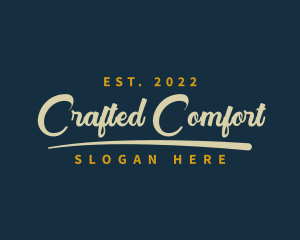 Cursive Hipster Brand logo design