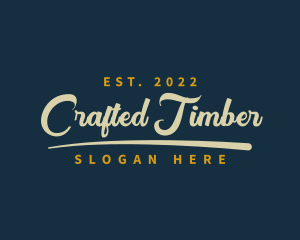 Cursive Hipster Brand logo design