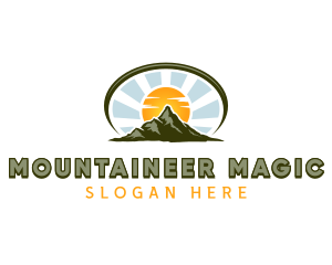 Mountain Hiker Trekking logo design