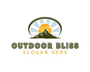 Mountain Hiker Trekking logo design