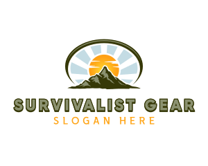 Mountain Hiker Trekking logo design