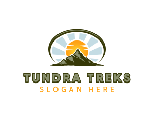 Mountain Hiker Trekking logo design