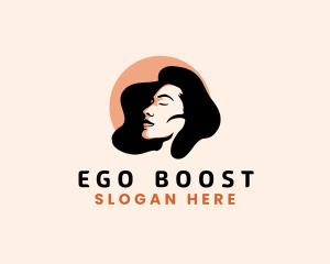 Retro Hair Female logo design