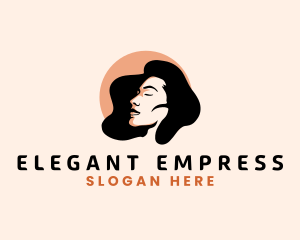 Retro Hair Female logo design