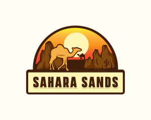 Camel Desert Sahara logo design