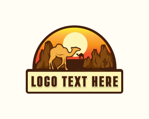 Canyon - Camel Desert Sahara logo design