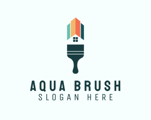 House Paint Brush logo design