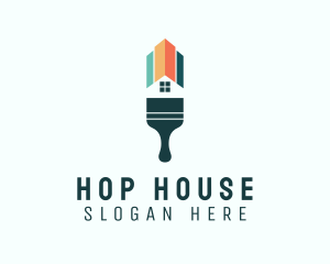 House Paint Brush logo design