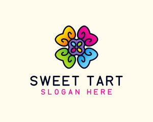 Flower Candy Sweets logo design