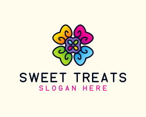 Flower Candy Sweets logo design