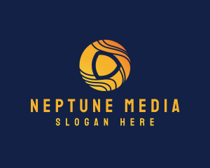 Abstract Media Planet Technology  logo design