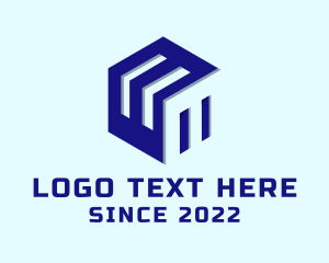 Blue Construction Building  logo