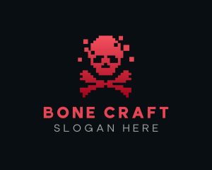 Pixel Skull Gaming logo design