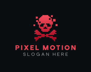 Pixel Skull Gaming logo design