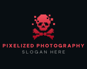 Pixel Skull Gaming logo design