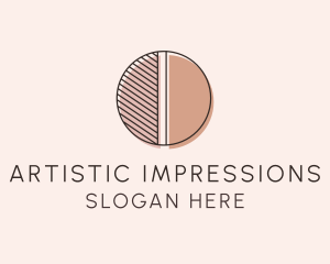 Brown Pastel Abstract Circle logo design