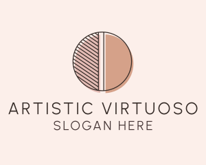 Brown Pastel Abstract Circle logo design