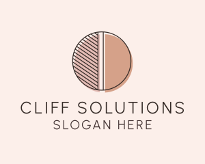 Brown Pastel Abstract Circle logo design